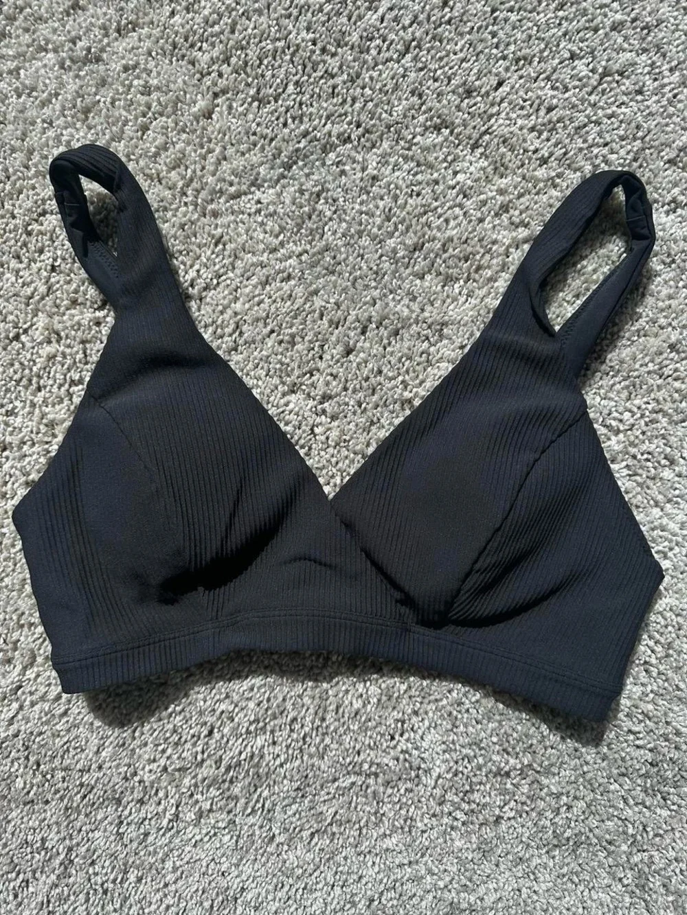 lululemon athletica Black Ribbed sports bra bikini